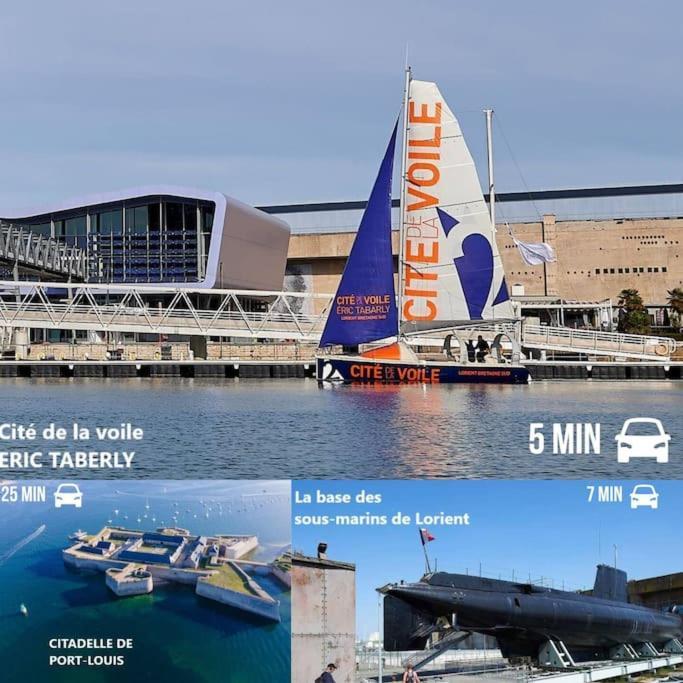 T3 Proche Centre Ville Gare Sncf Plage Avec Parkink Prive Лор'ян Екстер'єр фото