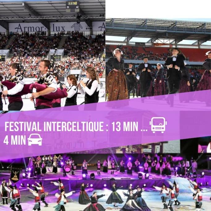 T3 Proche Centre Ville Gare Sncf Plage Avec Parkink Prive Лор'ян Екстер'єр фото